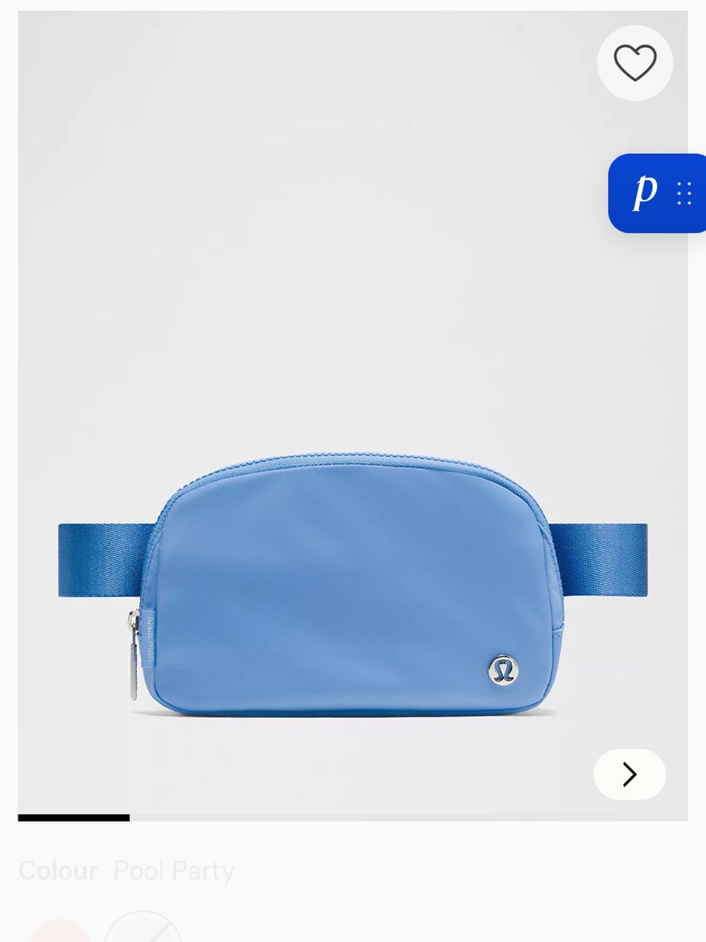 lululemon athletica Pool Party Blue Mini Belt Bag